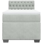 vidaXL Sommier à lattes de lit et matelas Gris clair 80x200 cm Velours