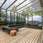 Vidaxl salon de jardin 11 pièces avec coussins résine tressée gris