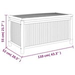 vidaXL Boîte de rangement de jardin 110x52x55 cm Bambou
