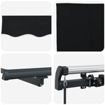 vidaXL Auvent Noir 400 × 350 cm tissu