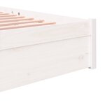 vidaXL Cadre de lit sans matelas blanc bois massif 135x190 cm
