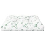 vidaXL Coussin de palette motif de feuilles 70x70x12 cm tissu