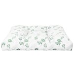 vidaXL Coussin de palette motif de feuilles 70x70x12 cm tissu