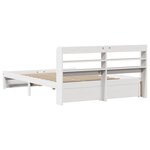 vidaXL Cadre de lit avec tête de lit sans matelas blanc 150x200 cm