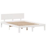 vidaXL Lit bibliothèque sans matelas blanc 140x200 cm bois pin massif