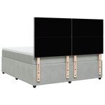 vidaXL Sommier à lattes de lit et matelas Gris clair 180x200cm Velours