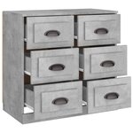 vidaXL Buffet gris béton 70x35 5x67 5 cm bois d'ingénierie