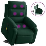 vidaXL Fauteuil inclinable Vert foncé Velours
