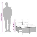 vidaXL Salon de jardin 5 Pièces avec coussins gris clair résine tressée