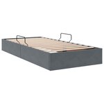vidaXL Cadre de lit ottoman Gris foncé 90 x 190 cm Velours