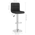 vidaXL Tabouret de bar Noir Tissu