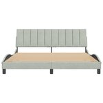 vidaXL Cadre de lit sans matelas Hanko gris clair 180x200 cm velours