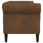 vidaXL Canapé Chesterfield Argyle Marron 182.5 x 74.5 x 74.5 cm