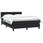 vidaXL Sommier à lattes de lit avec matelas noir 140x210 cm velours