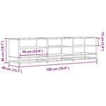 vidaXL Meuble TV chêne sonoma 180x40x46 cm bois d'ingénierie