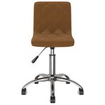 Vidaxl chaises pivotantes à manger lot de 4 marron velours