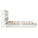 vidaXL Lit bibliothèque sans matelas blanc 200x200 cm bois massif