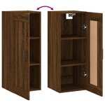 vidaXL Armoire murale chêne marron 34 5x34x90 cm bois d'ingénierie