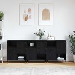 vidaXL Buffets 3 Pièces Chêne noir 180 x 35 x 70 cm Bois d'ingénierie