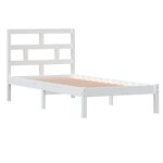 vidaXL Cadre de lit sans matelas blanc bois massif