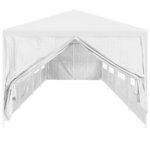 vidaXL Portes de tente de réception 2 Pièces avec fermeture éclair Blanc