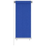 vidaXL Store roulant d'extérieur 60x140 cm Bleu PEHD