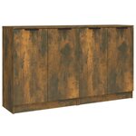 vidaXL Buffets 2 Pièces Chêne fumé 60x30x70 cm Bois d'ingénierie