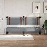 vidaXL Tête de lit suspendue Avec lumière LED Gris clair PU antique