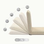 vidaXL Fauteuil de sol ajustable Crème Tissu