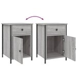 vidaXL Tables de chevet 2 Pièces sonoma gris 40x42x60cm bois d'ingénierie