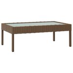 Salon de jardin meuble d'extérieur ensemble de mobilier 16 pièces avec coussins résine tressée marron 02_0015877