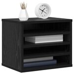 vidaXL Organiseur de bureau Chêne noir 36 x 26 x 29 5 cm