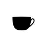 Ardoise Silhouette murale Tasse