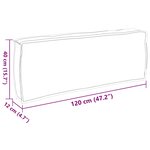 vidaXL Coussin de palette pour dossier beige 120x40x12 cm  tissu Oxford
