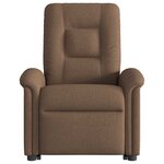 vidaXL Fauteuil inclinable électrique marron tissu