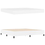 vidaXL Cadre de lit avec matelas Blanc 200 x 200 cm tissu