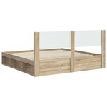 vidaXL Cadre de lit avec rangement et tête de lit Chêne Sonoma