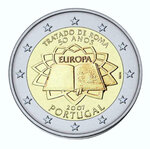 Monnaie 2 euros commémorative portugal 2007 - traité de rome