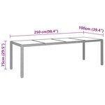 vidaXL Mobilier à dîner de jardin 11Pièces poly rotin et bois solide brun