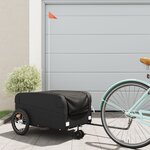 vidaXL Remorque de vélo noir 45 kg fer