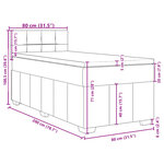 vidaXL Sommier à lattes de lit avec matelas Marron foncé 80x200 cm