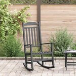 vidaXL Chaise à bascule de jardin noire 65x84x114 cm en HDPE