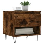 vidaXL Table basse chêne fumé 50x46x50 cm bois d'ingénierie