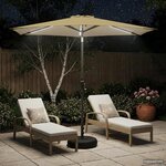 vidaXL Parasol de jardin avec lampes LED 270 x 270 cm Polyester