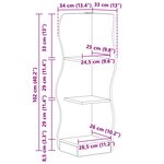 vidaXL Étagère d'angle Chêne artisanal 34 x 33 x 102 cm