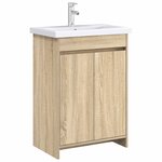 vidaXL Meuble sous lavabo de salle de bain Chêne Sonoma