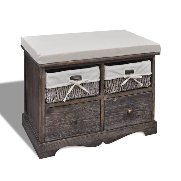 Banc banquette de rangement marron 62 x 33 x 42 cm bois de paulownia 02_0021255