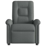 vidaXL Fauteuil inclinable de massage électrique gris foncé tissu