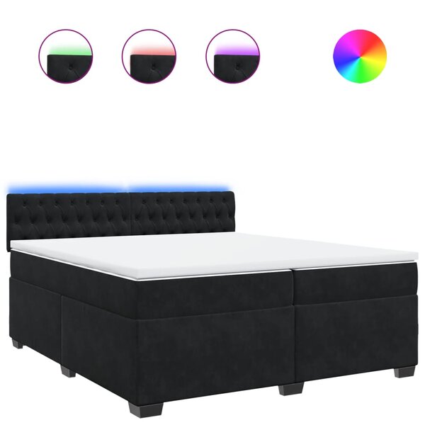 vidaXL Sommier à lattes de lit et matelas Noir 200x200 cm Velours
