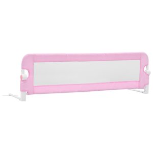 vidaXL Barrière de sécurité de lit d'enfant Rose 120x42 cm Polyester